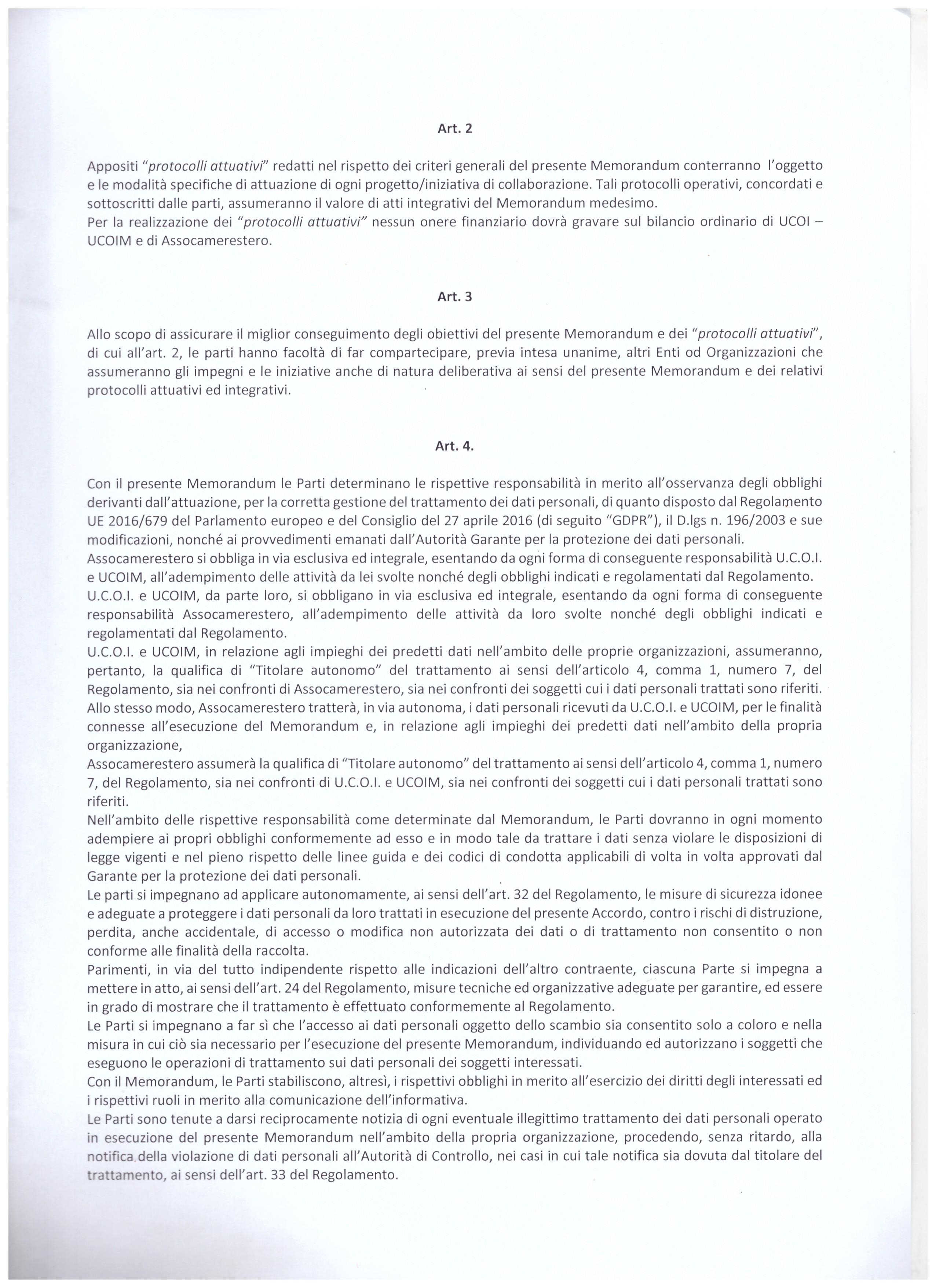 Memorandum UCOI UCOI e Assocamerestero pag.2